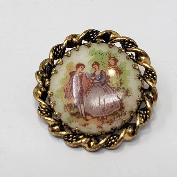 Western Germany Jewelry Western Germany Courting Couple Gold